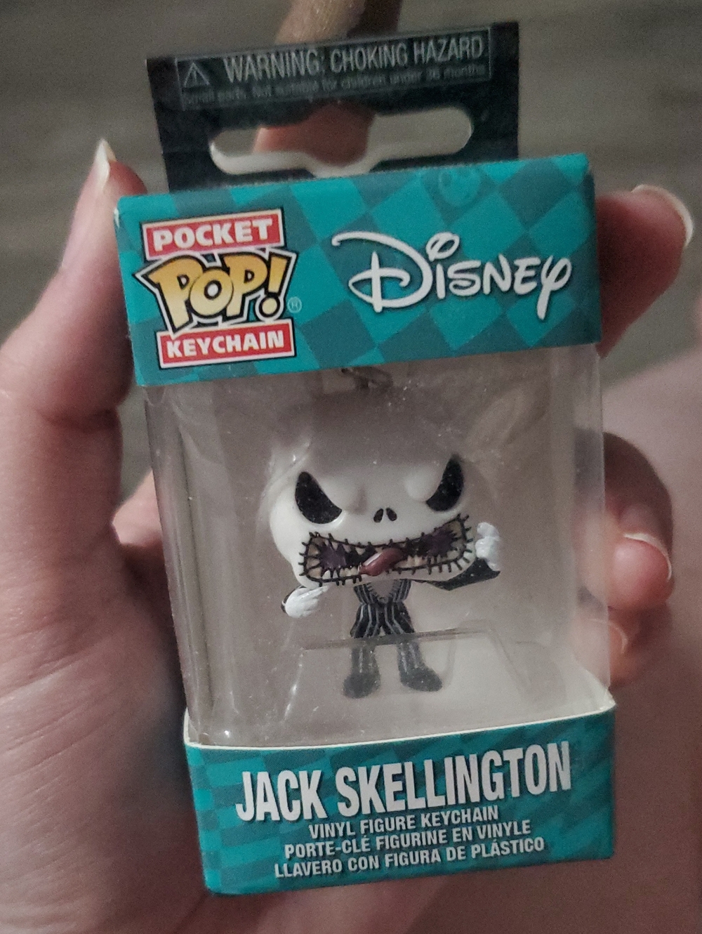 Funko Disney Jack Skellington Pocket Pop! Keychain - White & Black